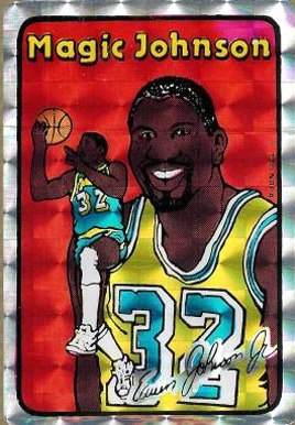 1985 Prism-Jewel Stickers 06 Magic Johnson